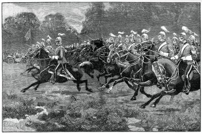 Charge of the 5th and 7th Dragoon Guards, review in Windsor Park, 1900 by Unbekannt