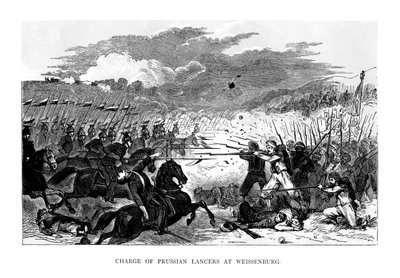 Charge of the Prussian Lancers at Weissenburg by Unbekannt