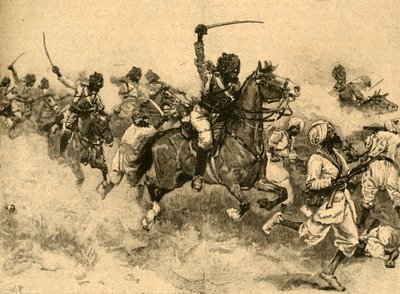 Charge of the Cavalry at the Battle of Miani Meeanee, Sindh, India, 1843 by Unbekannt