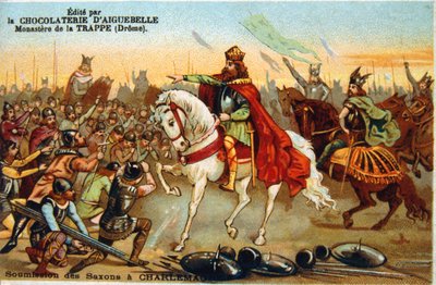 Charlemagne, King of the Franks, Accepting the Submission of the Saxons, 777, 19th Century by Unbekannt
