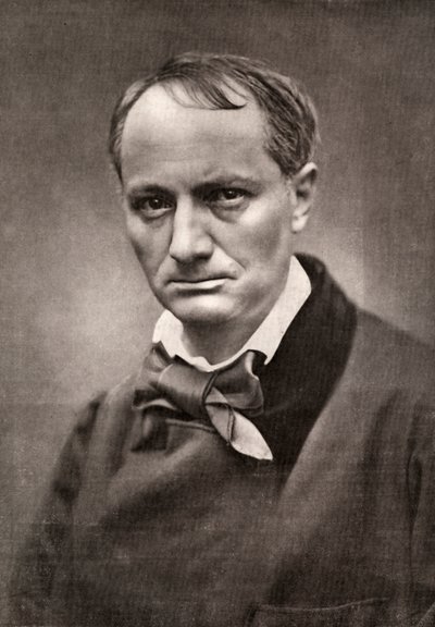 Charles Baudelaire, influential French poet, critic and translator, mid-19th century by Unbekannt