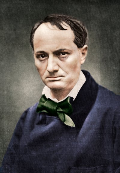 Charles Baudelaire, influential French poet, critic and translator, mid-19th century by Unbekannt