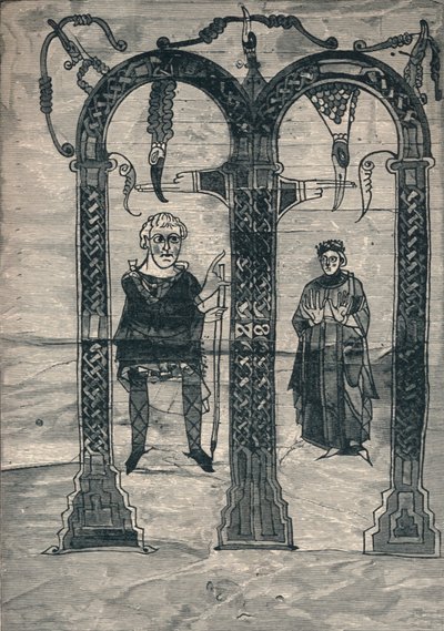 Charles the Great and His Wife, After the Earliest Portrait by Unbekannt