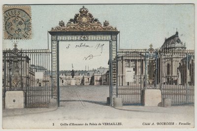 Chateau de Versailles: honour grid - Postcard dated 1905 by Unbekannt