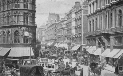 Cheapside from the Mansion House, City of London by Unbekannt