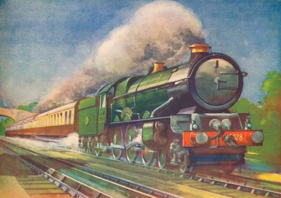 Cheltenham Flyer, G.W.R., picking up water at Goring by Unbekannt