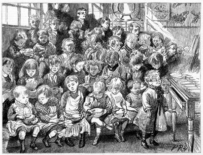 Children Waiting for Soup at Dinner Time, London Board School, Denmark Terrace, Islington by Unbekannt