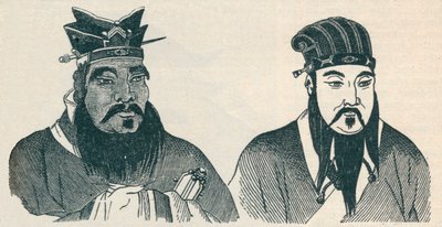 Chinese Portraits of Confucius and His Great Follower Mencius by Unbekannt