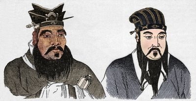 Chinese Portraits of Confucius and His Great Follower Mencius, 1907 by Unbekannt