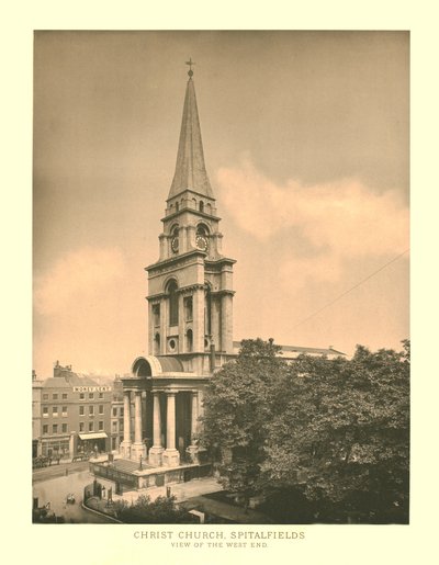 Christ Church, Spitalfields, View of the West End by Unbekannt