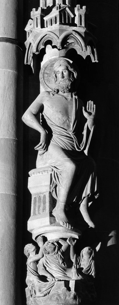 Christ Judge Sculpture on the pillar of angels. Cathedrale Notre Dame de Strasbourg (Lower Rhine) by Unbekannt