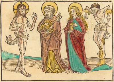 Christ Showing His Wounds to Peter, the Magdalene and the Good Thief by Unbekannt