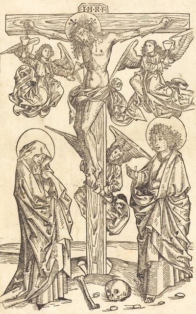 Christ on the Cross with Angels by Unbekannt