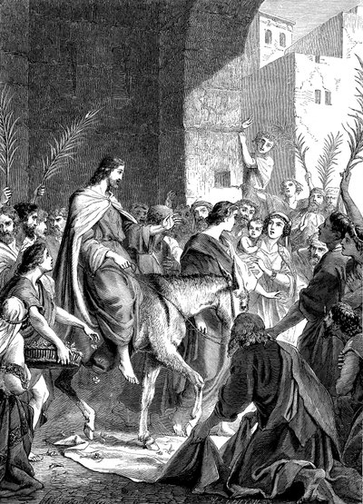 Christ Riding into Jerusalem on an Ass by Unbekannt