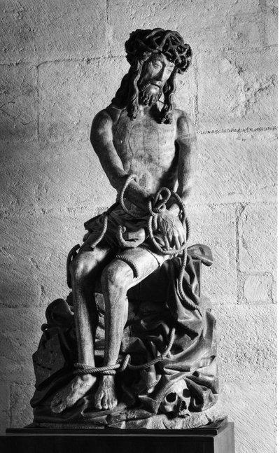 Christ with ties Sculpture. Hospices Civiles de Beaune founded in 1443 by Chancellor Nicolas Rolin, Beaune by Unbekannt