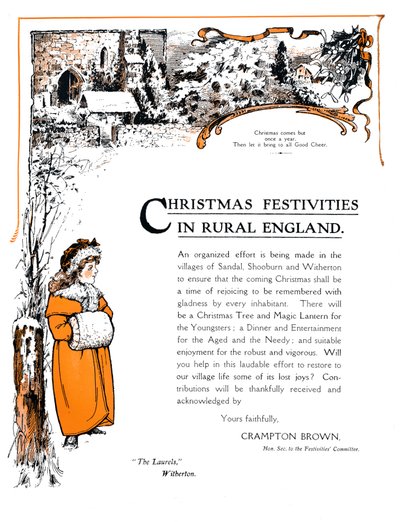 Christmas Festivities in Rural England by Unbekannt