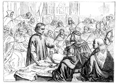 Christopher Columbus Before the Council at Salamanca, Spain, 1487 by Unbekannt