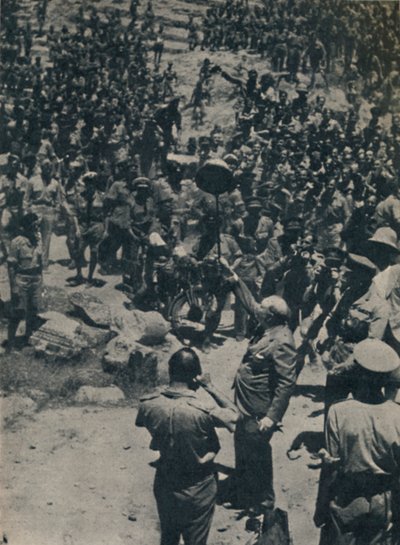 Churchill with British Troops in North Africa, June 1943 by Unbekannt