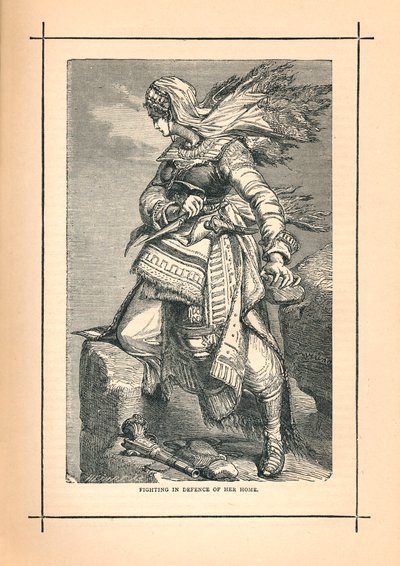 Circassian Women Fighting for Schamyl Against Russian Invasion, 1839 by Unbekannt