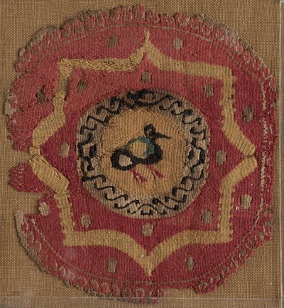 Circular Segmentum with Eight-Pointed Star and Bird, 600s - 700s by Unbekannt