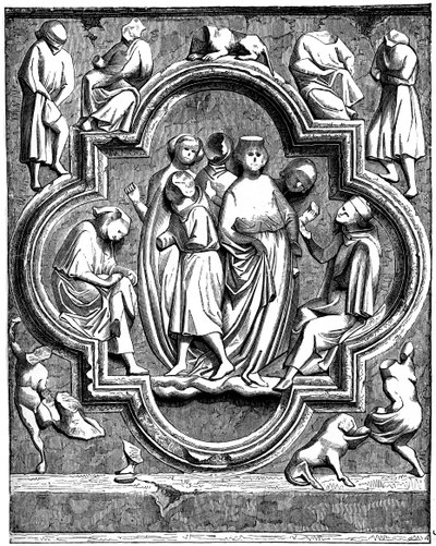 Citizens of France Aiding Poor Scholars by Unbekannt