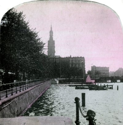 City Hall and the Alster, Hamburg, Germany by Unbekannt