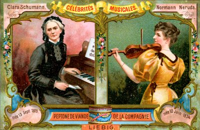 Clara Schumann and Wilma Norman-Neruda by Unbekannt