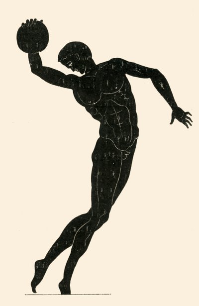 Classical athlete throwing the discus, 1908 by Unbekannt