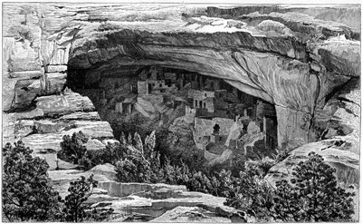 Cliff Palace in Cliff Palace Canyon, southwest Colorado, USA by Unbekannt