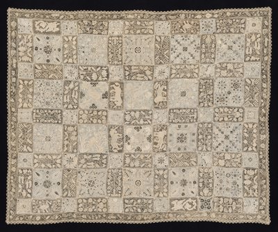 Cloth with Unicorns, Dragons, Other Animals, and Floral Patterns by Unbekannt