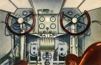 Cockpit on board the Dornier flying boat by Unbekannt