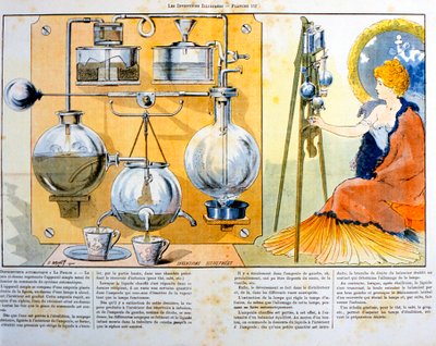 Coffee or Tea Making Machine Heated by a Small Spirit Lamp by Unbekannt