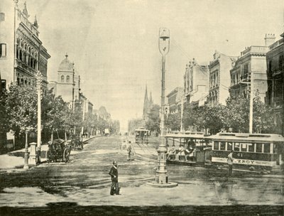 Collins Street, Melbourne, from the Treasury Buildings by Unbekannt
