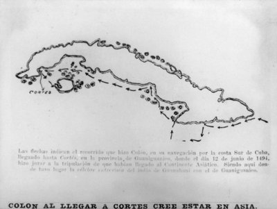 Columbus when Cortes arrived in Cuba, 15th century by Unbekannt