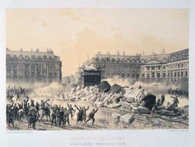 Colonne de la Place Vendome, Paris Commune, 16 May 1871 by Unbekannt