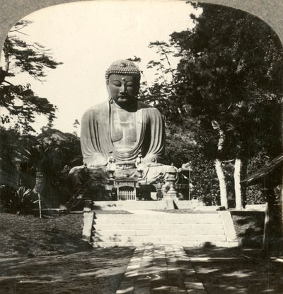 Colossal Statue of Buddha, Reverenced by the Japanese, in a Sylvan Temple, Kamakura, Japan, c1900 by Unbekannt