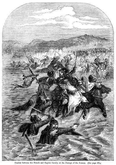 Combat Between the French and English Cavalry at the Passage of the Somme by Unbekannt