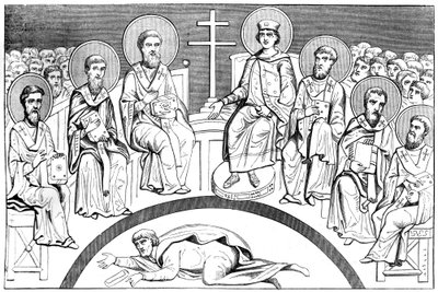 Commemoration of the second council of Nice, 9th-10th century, 1849 by Unbekannt