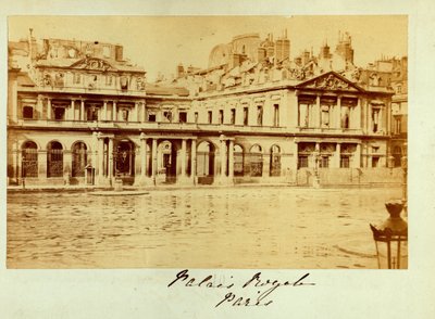 Commune of Paris (1871): view of the Palais Royal destroyed. Anonymous photography by Unbekannt