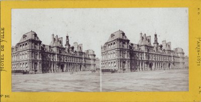 Commune of Paris (1871): view of the Town Hall by Unbekannt