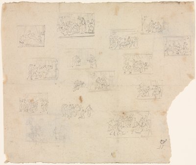 Compositional Sketches after Raphael and other artists, c. 1800 by Unbekannt