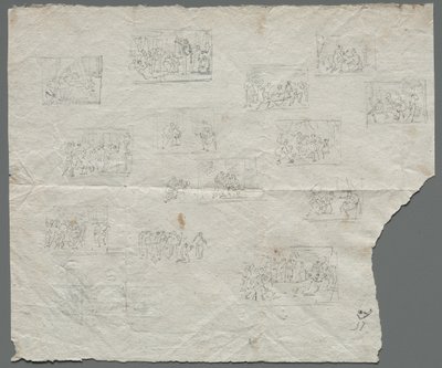 Compositional Sketches after Raphael and Other Artists by Unbekannt