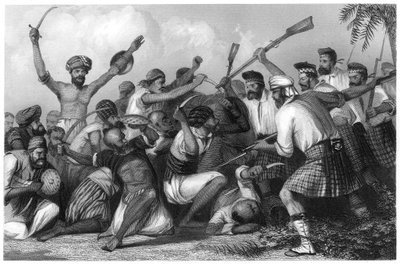 Conflict with the Ghazees before Bareilly, 6 May 1858 by Unbekannt