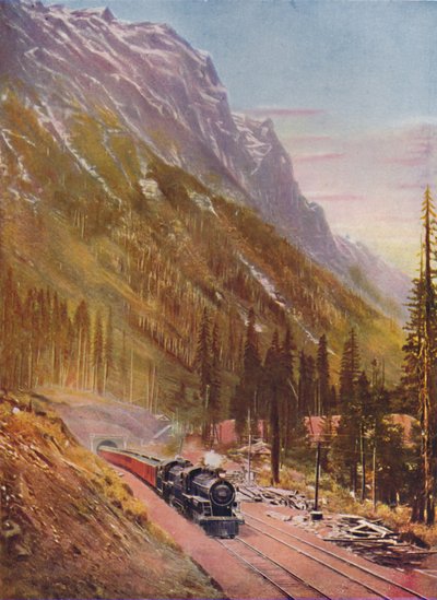 Connaught Tunnel, in the Selkirk Mountains. Canadian Pacific Railway by Unbekannt