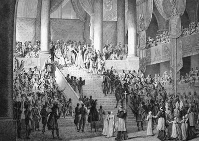 Consecration of Napoleon and Coronation of Josephine by Pope Pius VII by Unbekannt