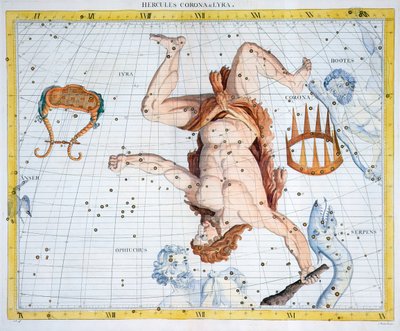 Constellations of Hercules, Corona and Lyra by Unbekannt