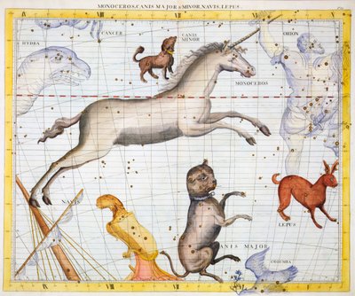 Constellations of Monoceros, Canis Major and Canis Minor by Unbekannt