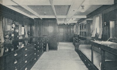 Control Centre of the Empress of Britain, chart-room and wheel-house by Unbekannt
