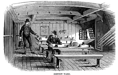 Convict Ward on Board the Prison Hulk Warrior at Woolwich, London, 1848 by Unbekannt