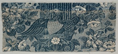 Copperplate Printed Cotton Fragment with American Eagle by Unbekannt